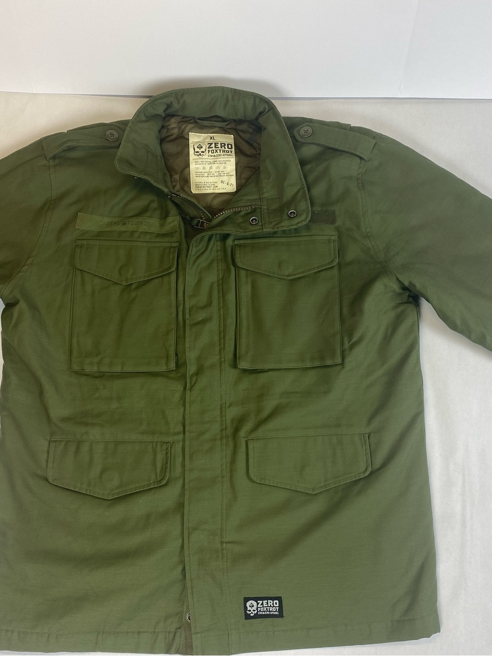 Zero Foxtrot Men's M65 Mlitary Field Jacket Mens XL Green Rare Sold Out 2024